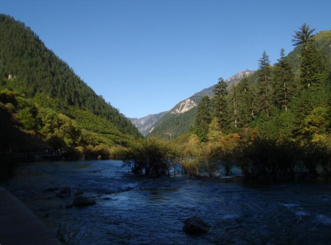 欣赏九寨沟滩流景观——盆景滩美景动人